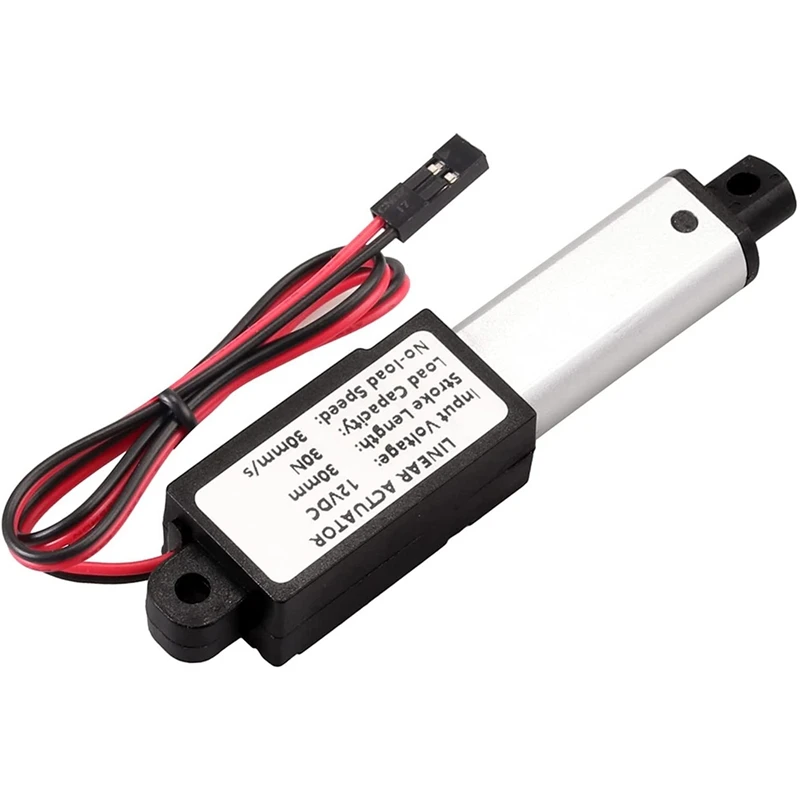 12 В миниатюрный линейный Электрический привод скорость 30 мм/секция матовый