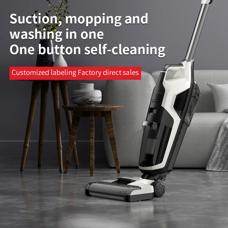 

Wireless Wet Dry Vacuum Cleaner Multi-Surface Smart 150W Powerful Cordless Mop Floor Washer Handheld Household Self-Cleaning