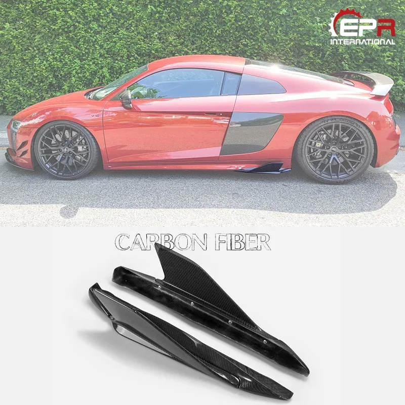 Боковая юбка для Audi R8 V10 комплект из углеродного волокна тюнинга боковых ластов