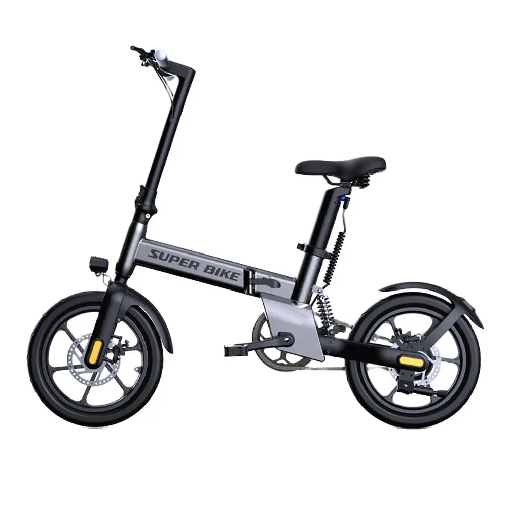 

16 Inch Electric Bicycle Lithium Electric Bicycle Aluminum Alloy Frame Double Porous Disc Brakes Front And Rear Headlights