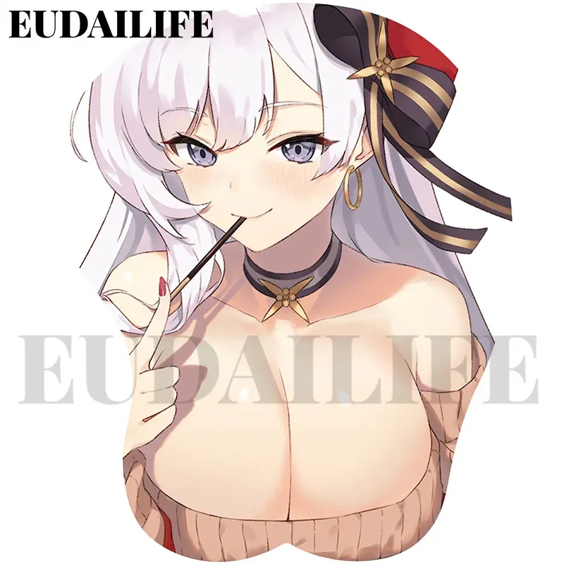 Azur Lane Kashino Cheshire Belfast 3D коврик для мыши подставка рук под запястье силиконовый Oppai