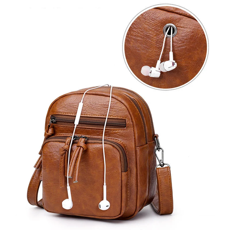 

Женская сумка-мессенджер сумка через плечо из искусственной кожи, Женский кошелек для телефона в стиле ретро, новая маленькая сумка через п...