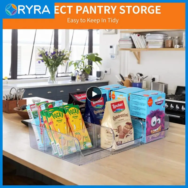 

Stackable Refrigerator Storage Box Transparent Compartment Storage Box Pet Practical Divider Case Desktop Storage Box Divided