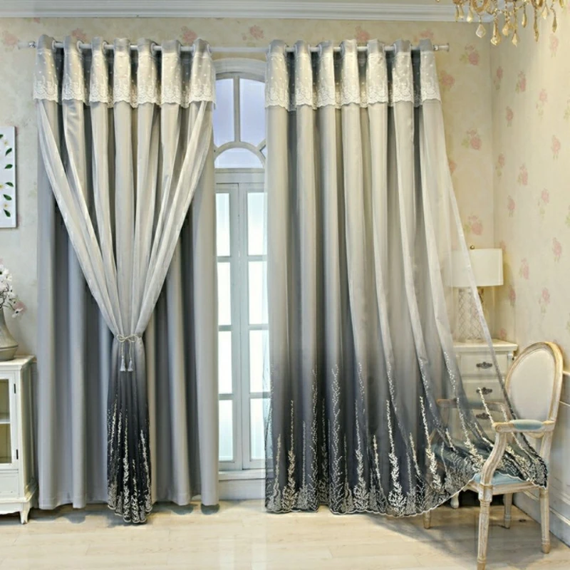 

New Blackout Fabric Home Curtains for Living Room Bedroom Window Screen Decorative Arrangement Modern Custom Tulle Gauze Curtain