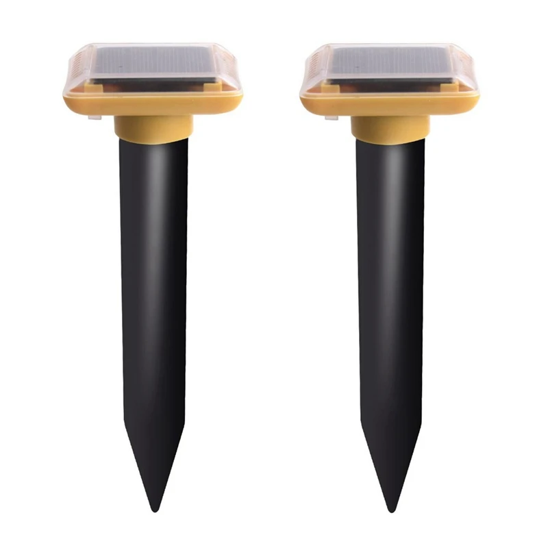2 шт. репеллент от кротов солнечный ультразвуковой вредителей уличный на