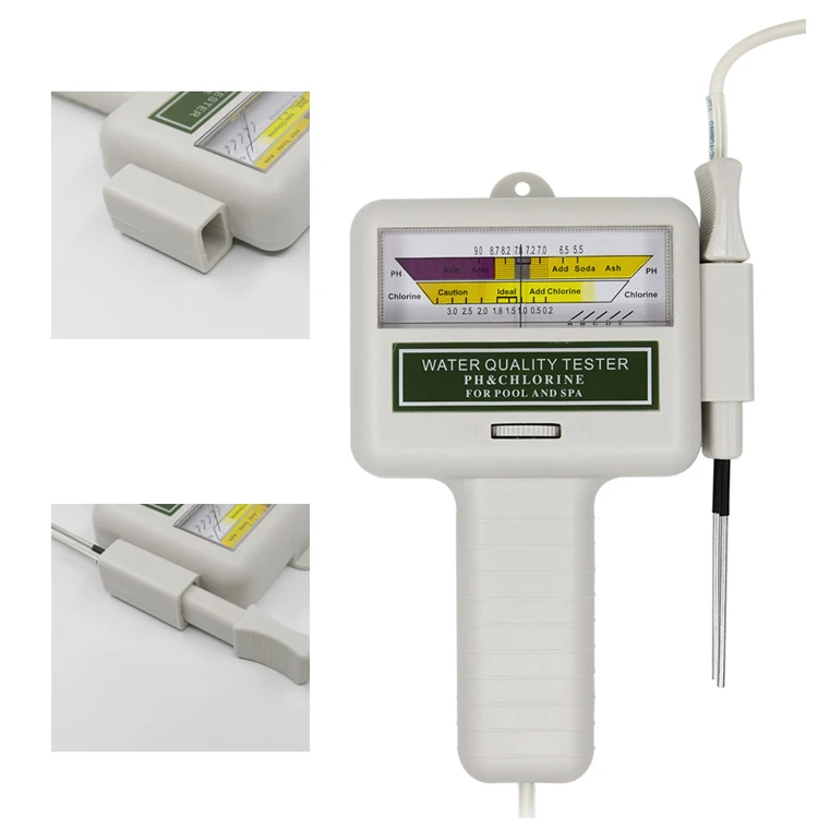 

Factory Direct Sale Handy Portable Swimming Pool Ph Meter Water Quality Ph Cl2 Chlorine Tester