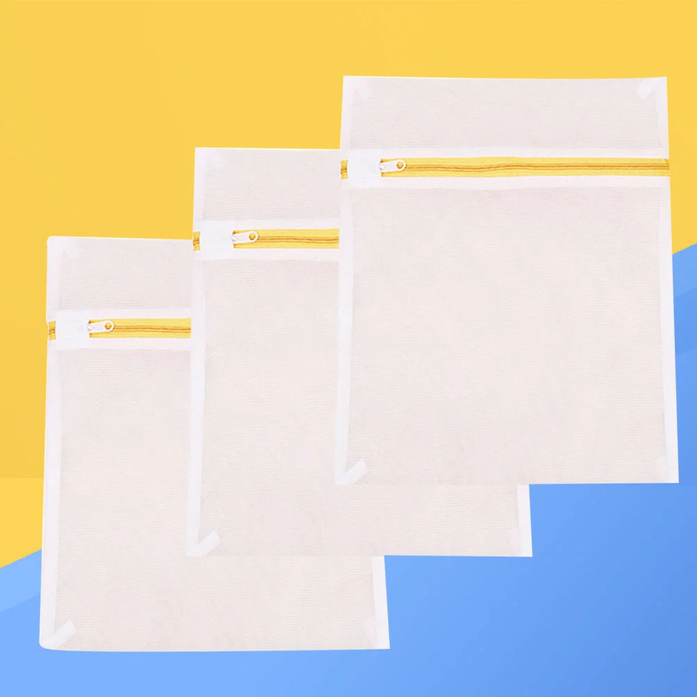 

3pcs/set Mesh Bags Zippered Fine Washing Bags for