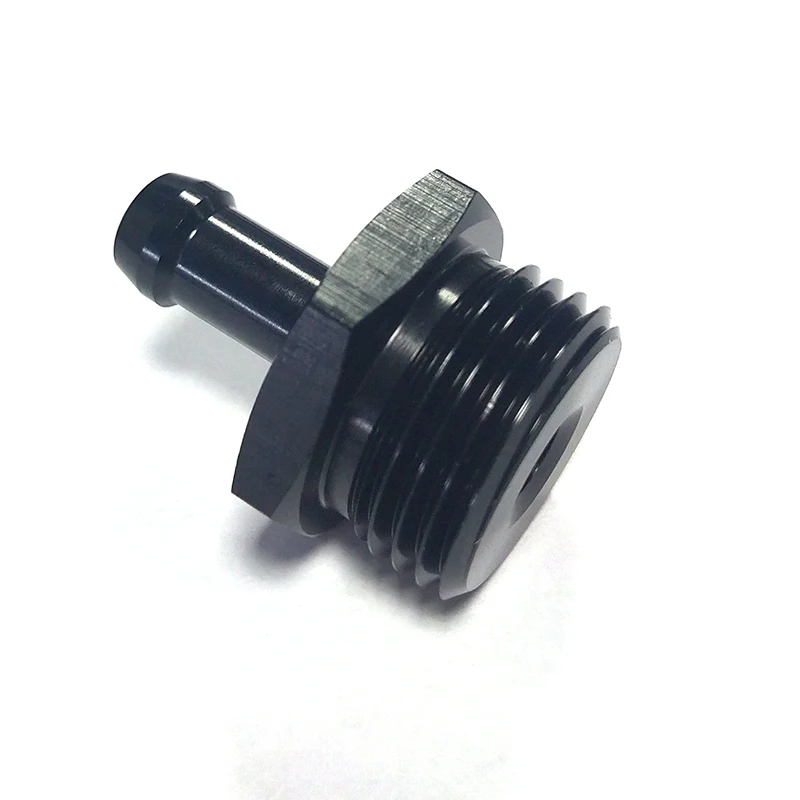 

Aluminum AN -10 (7/8"-14 UNF) to 8 MM 5/16" Barb Conversion (Push On) Fittings Adapter