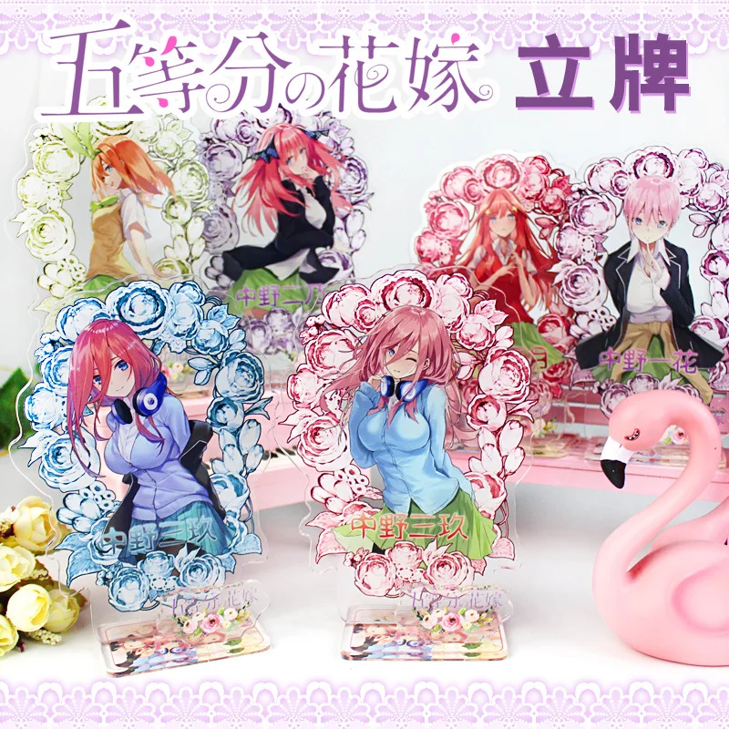 

New Anime The Quintessential Quintuplets Ichika Nino Miku Yotsuba Itsuki Acrylic Stand Model Action Figure Desk Decor Doll Gift