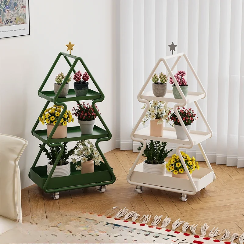 Железная полка для хранения Flowe передвижной держатель горшка на балконе