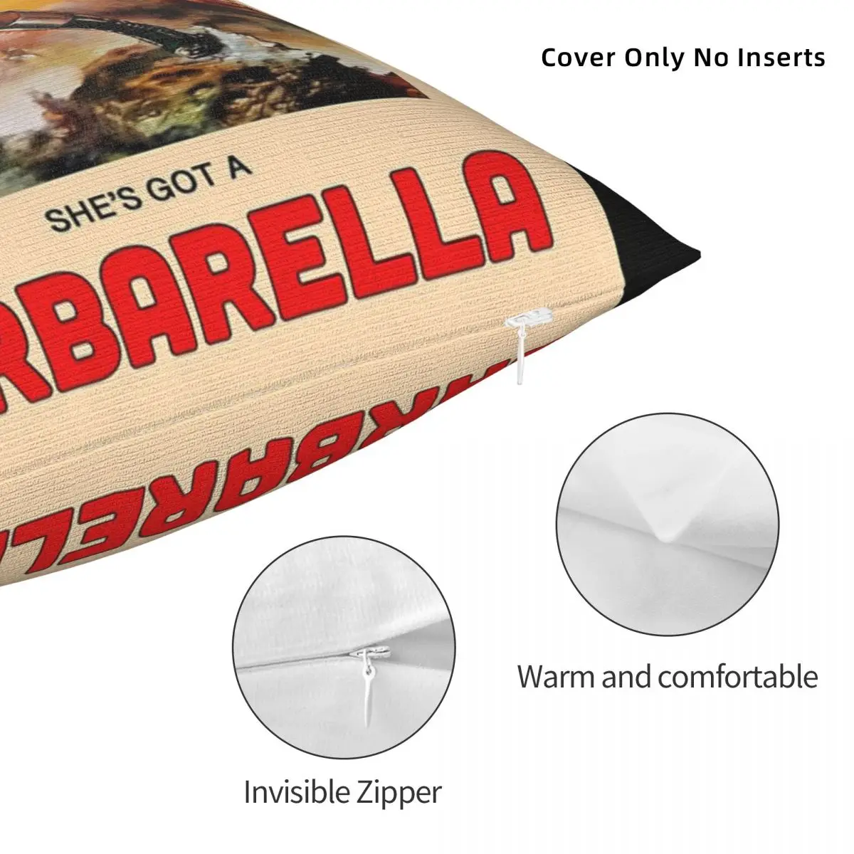 Серебристая наволочка для плавания с надписью She's Get A Barbarella-подушка Arabella чехол