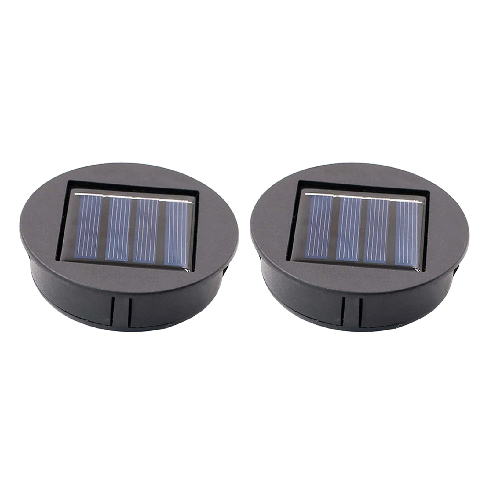 

2pcs Garden Decor Battery Box With LED Bulb Panel Repair Solar Light Replacement Top Pathway DIY Hanging Lantern Outdoor Spare