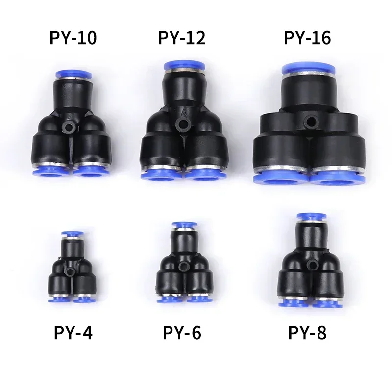 1~50pcs PY/PU/PV/PE Series Pneumatic Fittings OD 4mm 6mm 8mm 10mm 12mm 14mm 16mm Quick Push in Hose Jions for Air Pipe