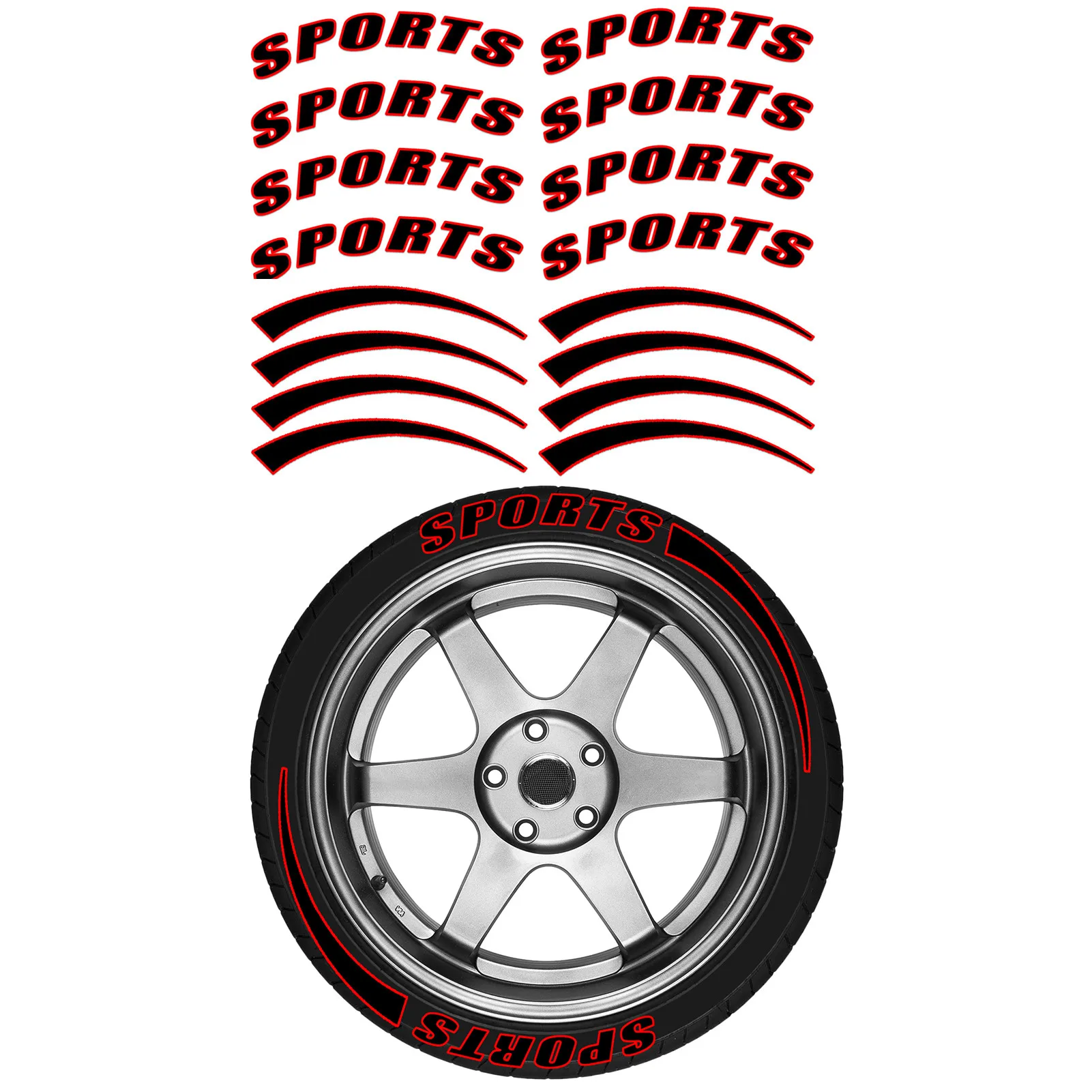 

Letter Decals For Car 8Pcs Wheel Decals For Car 3D Car SPEED Decals Set Automotive Decals Letter Decals For Cars Motorcycle Tire