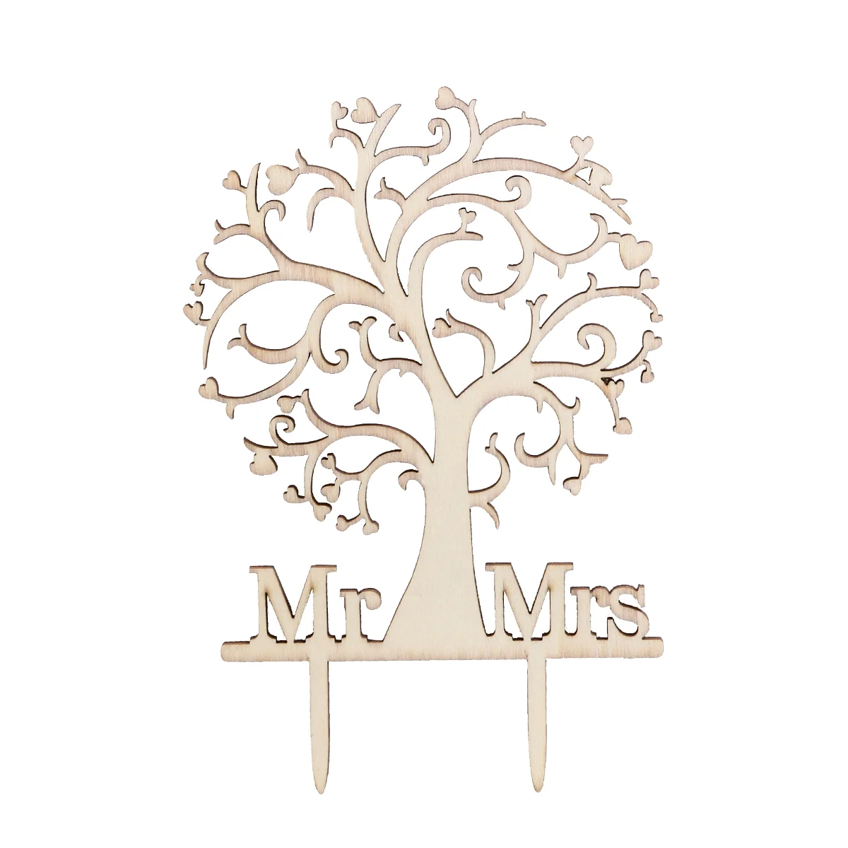 

Cake Mrwedding Topperwood Anniversary Birthday Decorations Woodendesign Retro Gold Party Toppersbride Groom Tree Picks Supplies