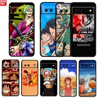 one piece boys runing shockproof cover for google pixel 6 6a 5 4 5a 4a xl pro 5g fundas soft black phone case cover coque capa