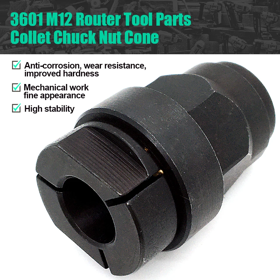 Replace For Makita 3601 12.7mm Collet Chuck Nut Cone 763602-