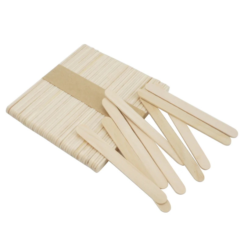 50/100pcs Ice Cream Popsicle Sticks Natural Wooden Sticks Ice Cream Spoon Hand Crafts Art Ice Cream Lolly Cake Pastry Tools images - 6