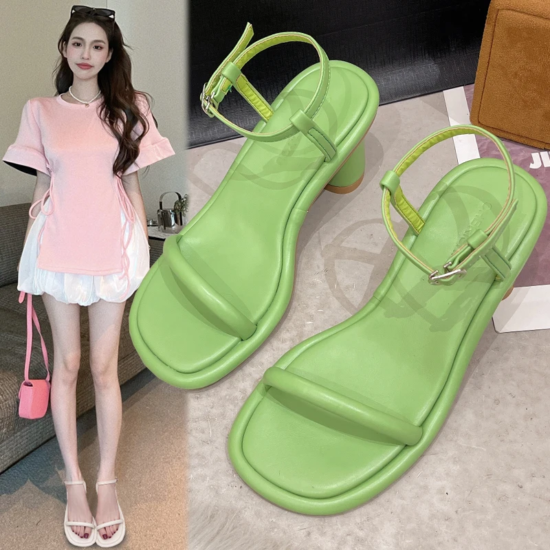 

Женские сандалии средней длины, Черные эспадрильи на платформе и прозрачном каблуке, с ремешком с пряжкой и открытым носком, бежевые, для де...