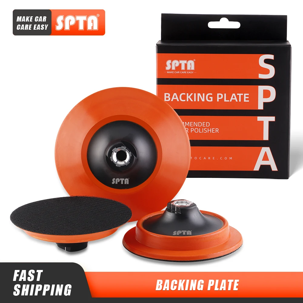 

(Single Sale) SPTA 5"/6" Backing Plate Backer Pad Hook&Loop DA Car Polishing Buffing Buffer Pad Professional -- Select Size
