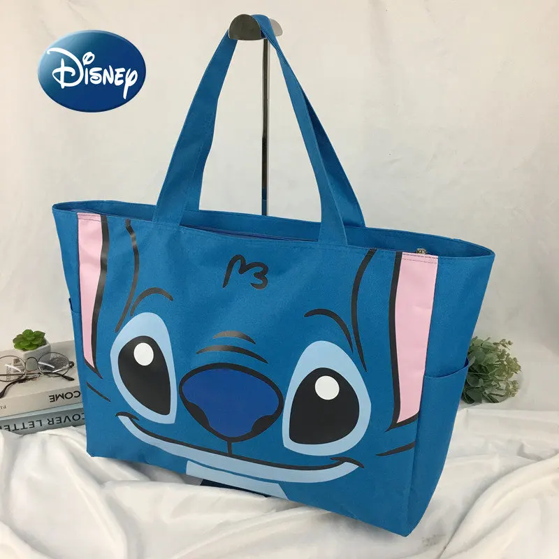 Disney Stitch New Women's Handbag Cartoon Fashion Travel Bag Large Capacity Multi Functional Shoulder Bag Canvas Waterproof