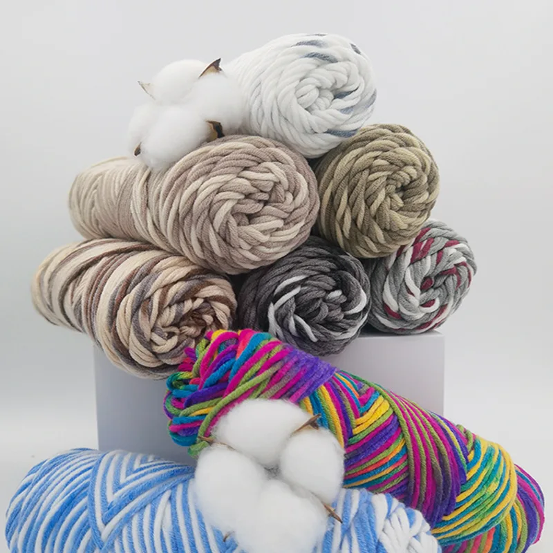 

1pc/100g 8ply Tufting Milk Cotton Yarn Wool Yarn For Knitting Children Hand Knitted Yarn Knit Blanket Crochet Y
