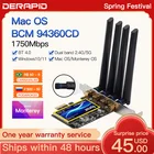 Адаптер Wi-Fi Fenvi T919 PCIe BCM94360, 1750 Мбитс, для MacOS Hackintosh Bluetooth 4,0 802.11ac 2,4G5 ГГц, двухдиапазонный Настольный ПК