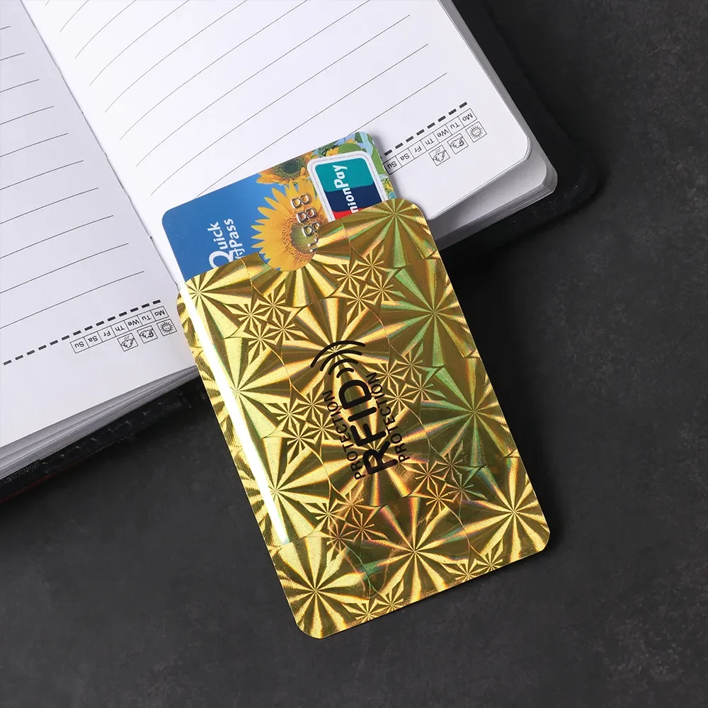 

Unisex Aluminum Foil RFID Bank Card Case Anti-degaussing Card Holder Protection Shielding Bag NFC Anti-Theft Card Holder
