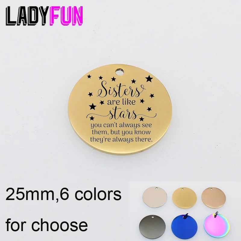 

Stainless Steel Pendant Charms Sisters Are Like Stars Charm High Polish Jewelry Accessories