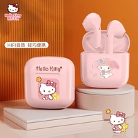 hello kitty wireless bluetooth headphones high quality in ear noise canceling mini ultra long continuous sports headphones