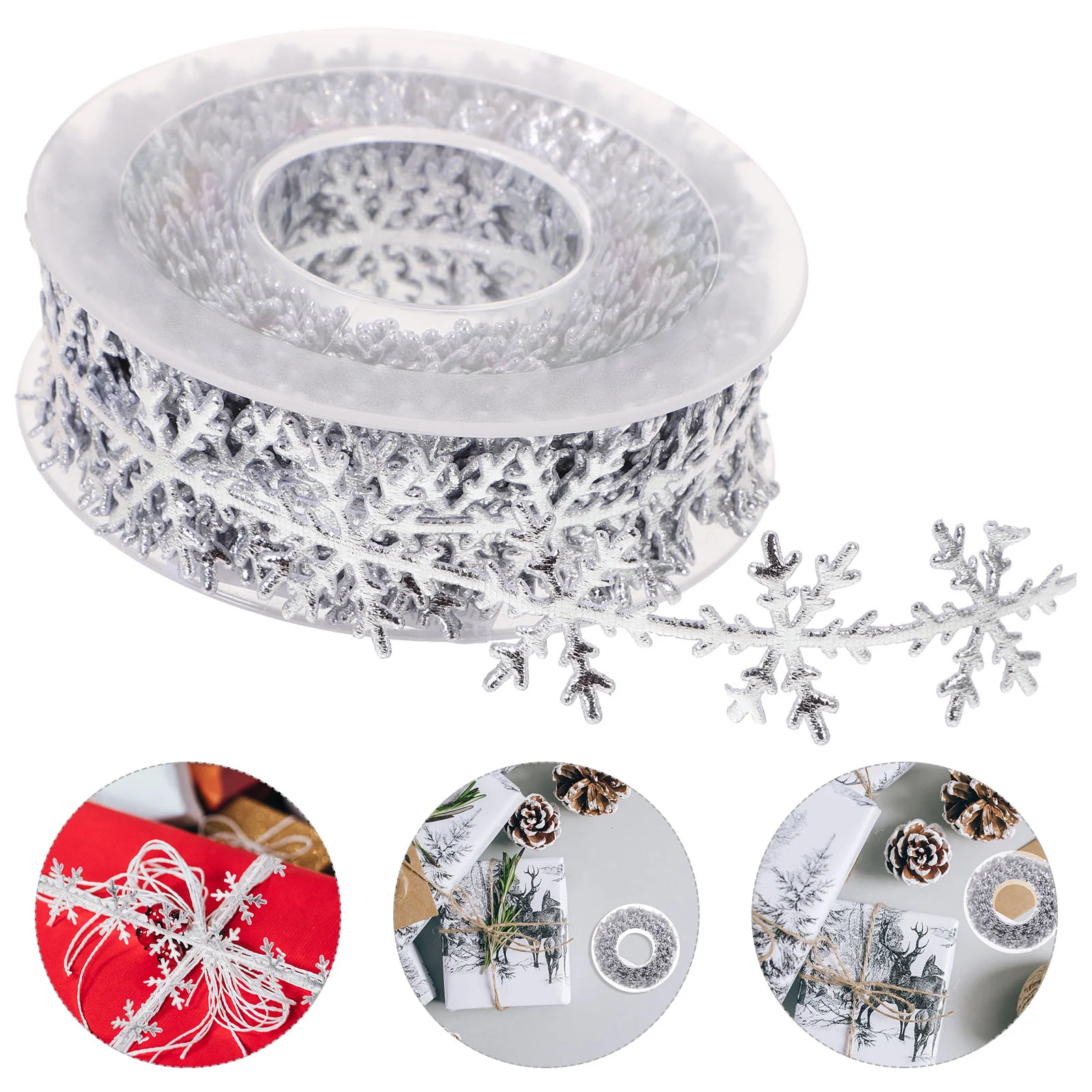 

Sewing Trim Ribbon Fringe Christmas Tasselwrapping Lace Snowflake Roll Decoration Pillow Gift Wired Curtain