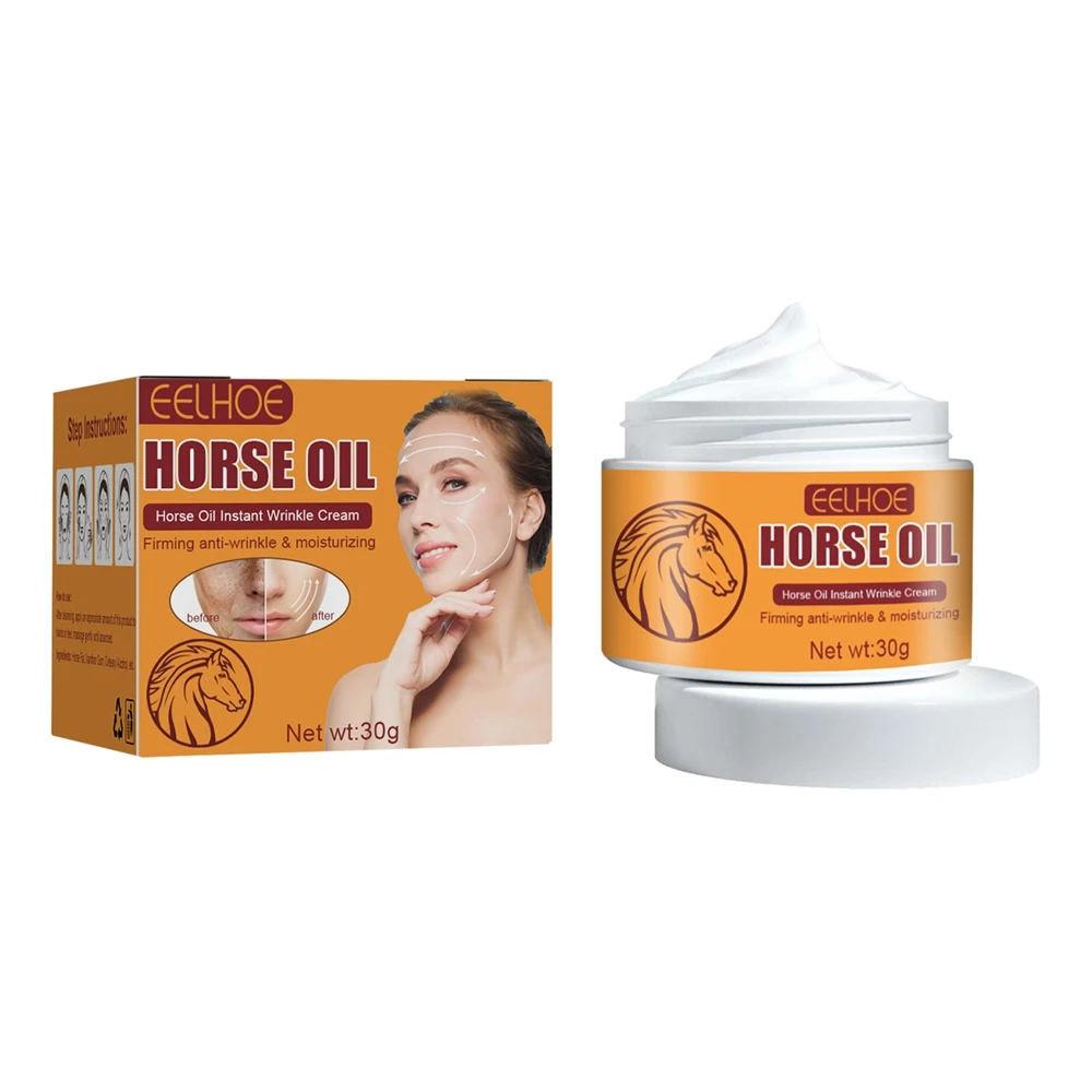 

30ml Horse Oil Anti Aging Remove Wrinkles Cream Moisturizing Collagen Repair Dry Skin Care Lift Tighten Fade Face Eye Fine Lines