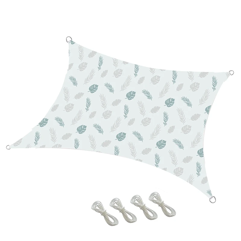 

3X4M Garden Swimming Pool Printing Sunshade Sail Courtyard Quadrangle Sail Outdoor Camouflage Sunshade Rainproof