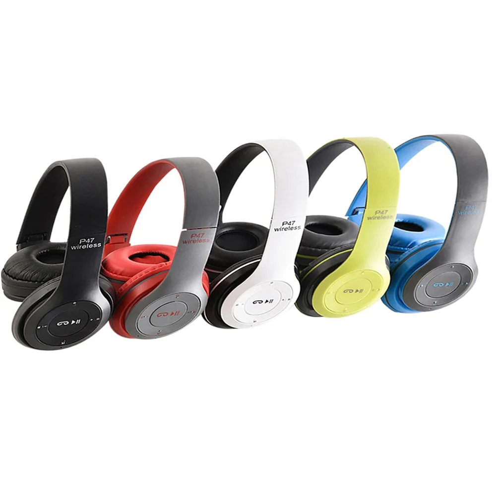 

P47 Wireless Bluetooth Headphone Hearing aid Foldable headphone Noise cancelling sports headphone with memory TF card microphone