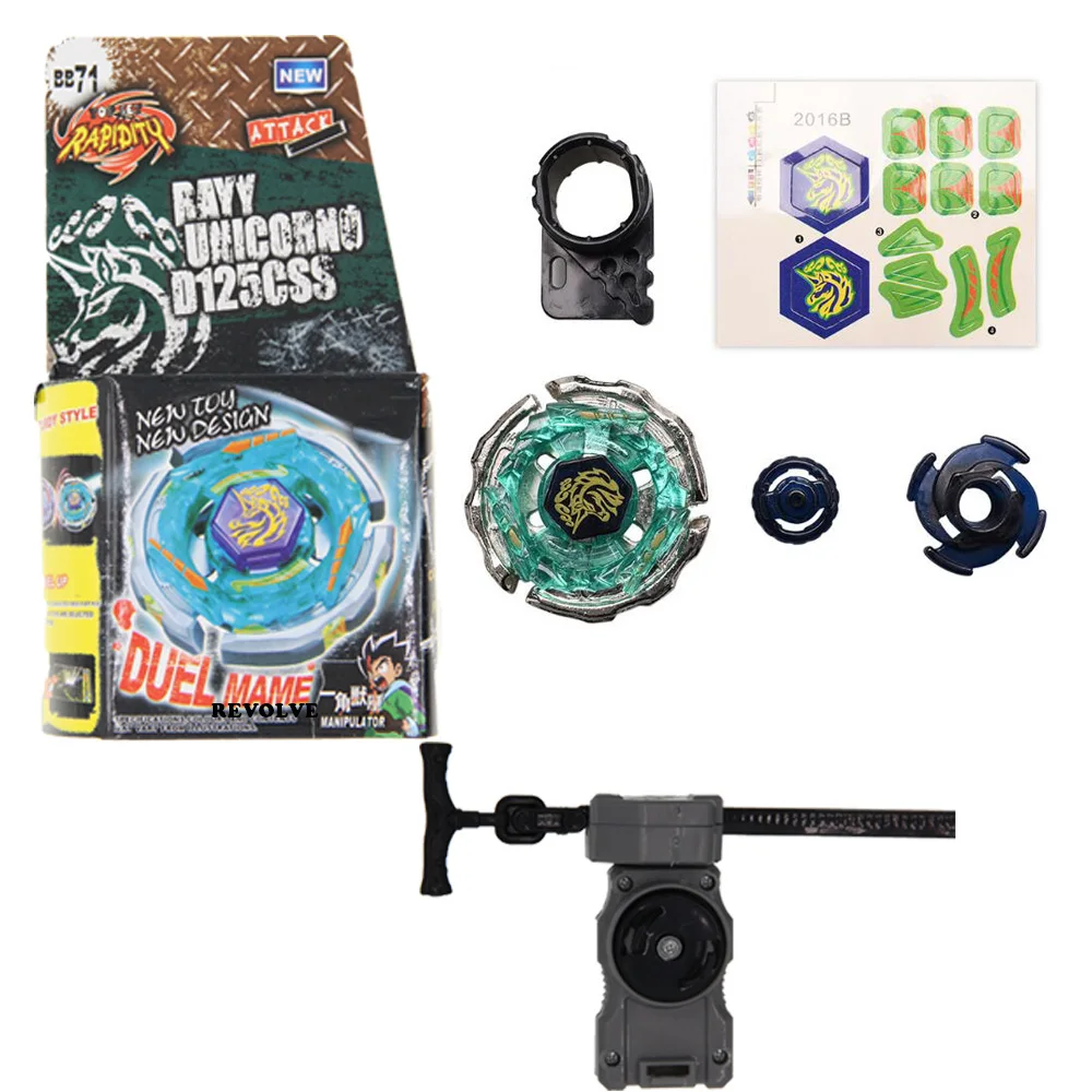 

pokemon B-X TOUPIE BURST BEYBLADE GENUINE Ray Unicorno Striker D125CS BB71 simple packing+gray pull line