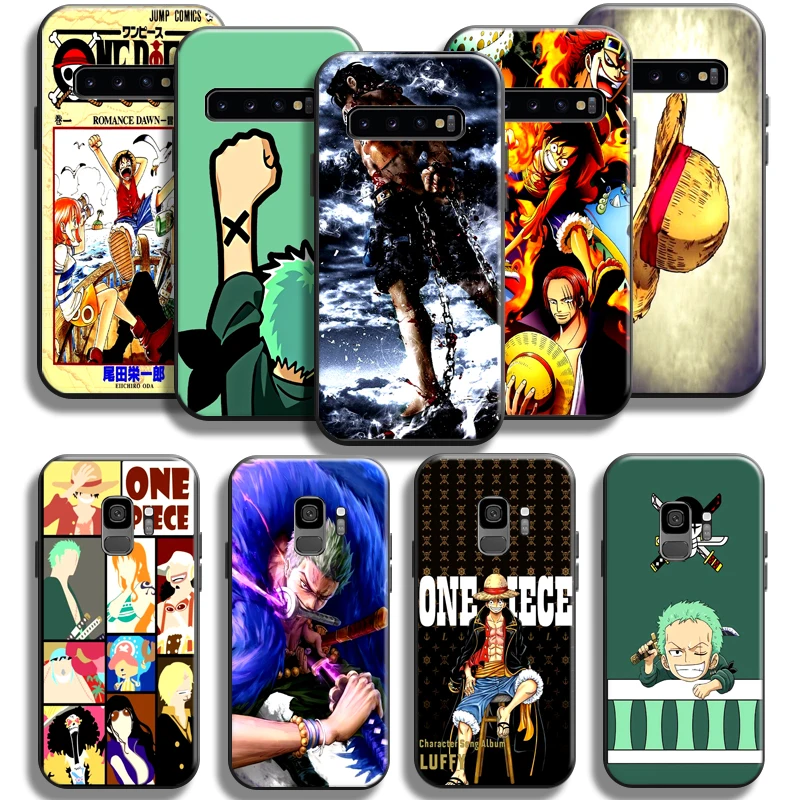 

One Piece Luffy Zoro Phone Case For Samsung Galaxy S10 5G S9 S8 Plus S10 Lite S10E Liquid Silicon Funda Back Coque Soft