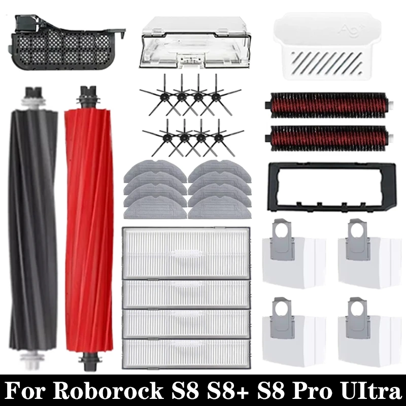 Roborock S8 Pro Ultra S8+ робот-пылесос швабра ткань вакуумные мешки аксессуары боковая