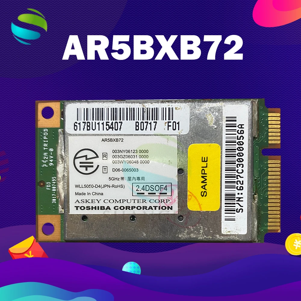 

AzureWave AW-NE770 AR5418 AR5008 AR5BXB72 Mini PCI-e 300Mbps Wireless WLAN Wifi Card