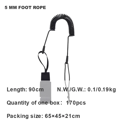 Аксессуары для Sup-доски KOETSU, безопасный поводок для ног, регулируемый из ТПУ, 5 мм, для серфинга, доски