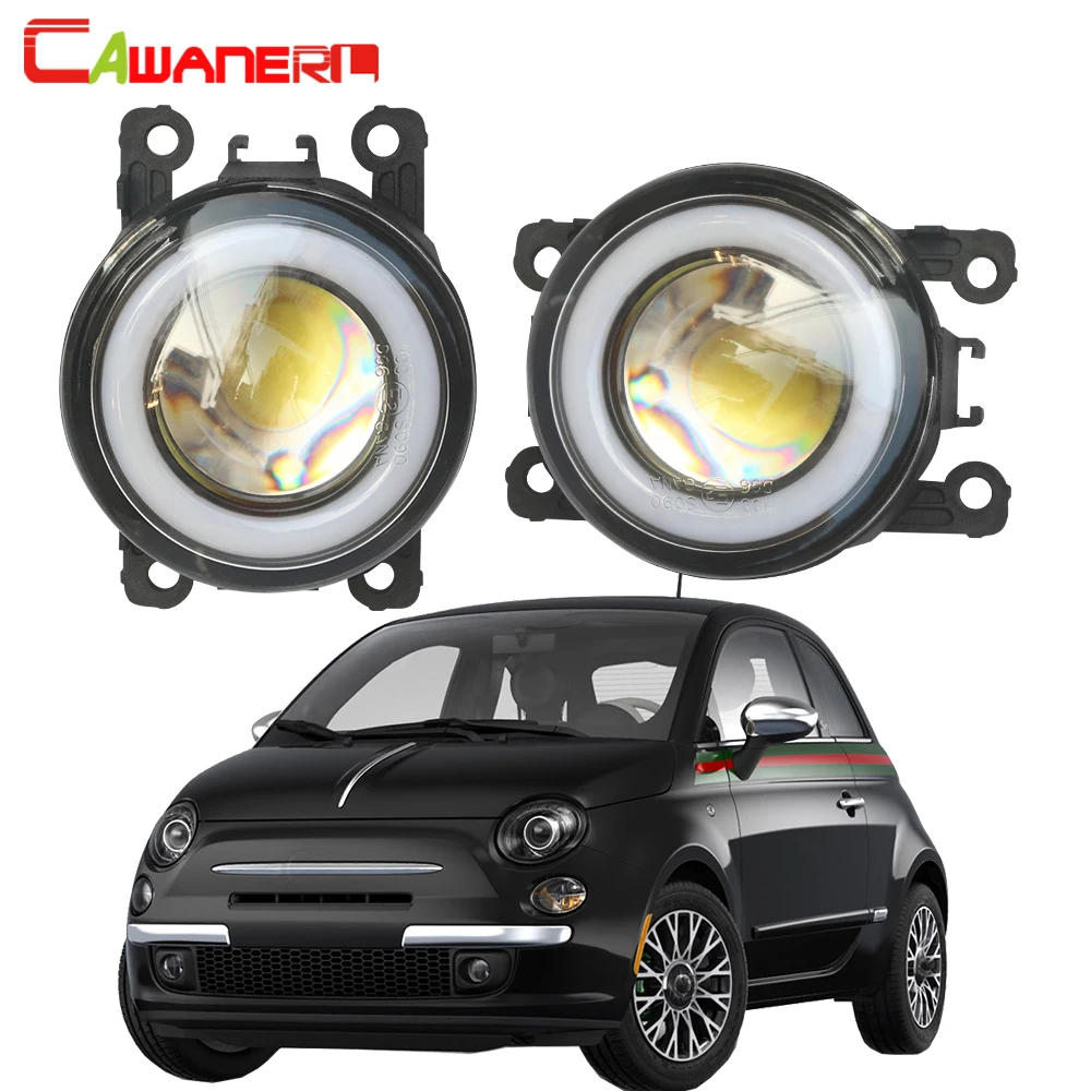

Cawanerl 30W 3000LM Car LED Fog Light Angel Eye DRL Daytime Running Lamp H11 12V For Fiat 500 2012-2015 (Not Fit Abarth)