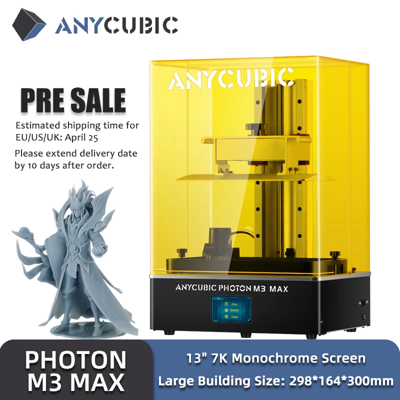 ANYCUBIC Photon M3 Max LCD 3D принтер [предварительная продажа] 13 дюймов 7K Монохромный экран с