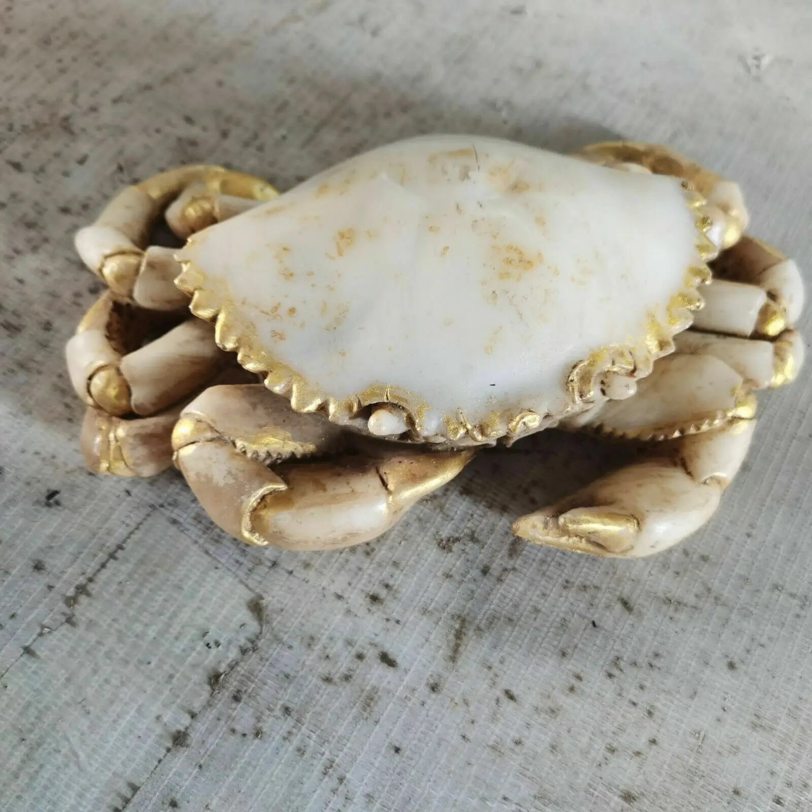 

China's Old White Jade Carved Jade Crab
