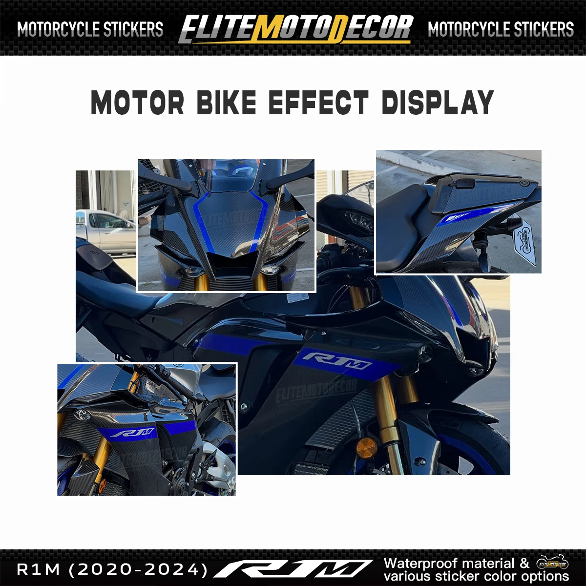 Фото YZF R1 R1M 2024, новый обтекатель мотоцикла, индивидуальная наклейка, наклейка на полный автомобиль, наклейка для YAMAHA R1M 2020 2021 2022 2023 2024 №5