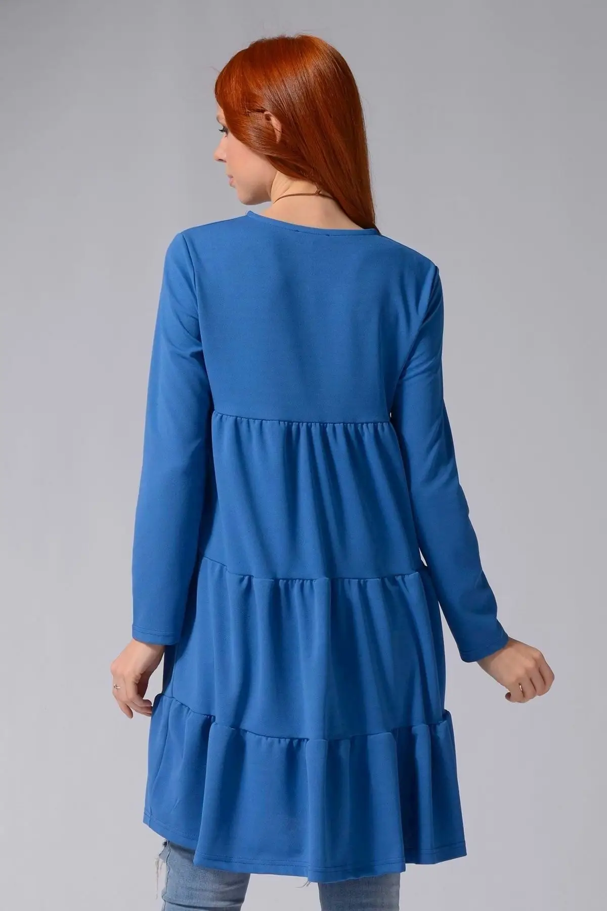 

Navy Women's skirt Flywheel Neckleces Tunic Muslim Tunic 2021 Fashion