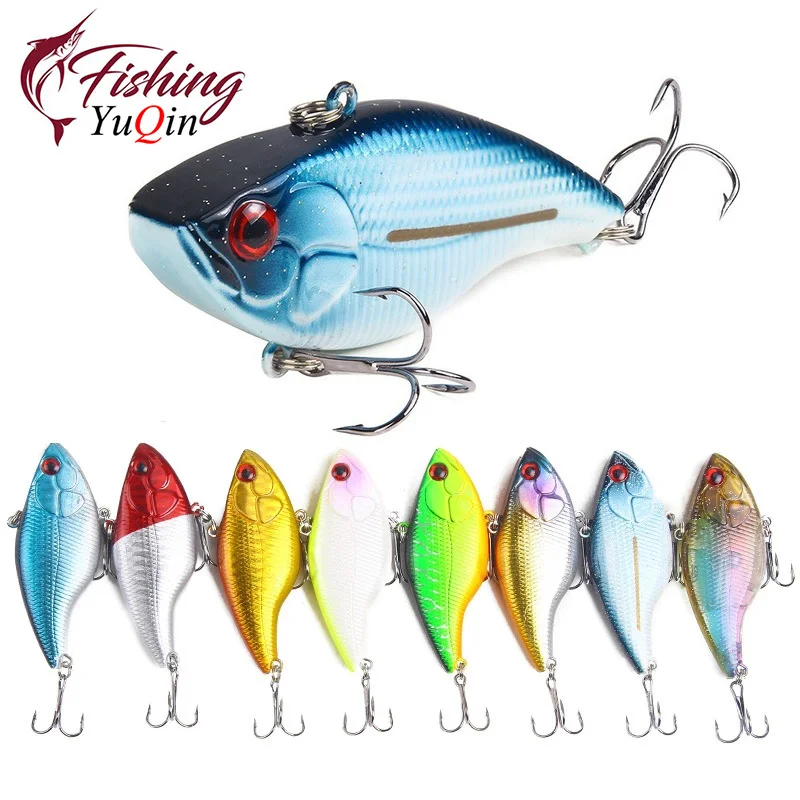 

1PCS Hard Fishing Lure 7cm 18.8G Plastic VIB Hard Artificial Bait Treble Hooks Peche Bass Pike Trolling Pesca Fishing Tackle