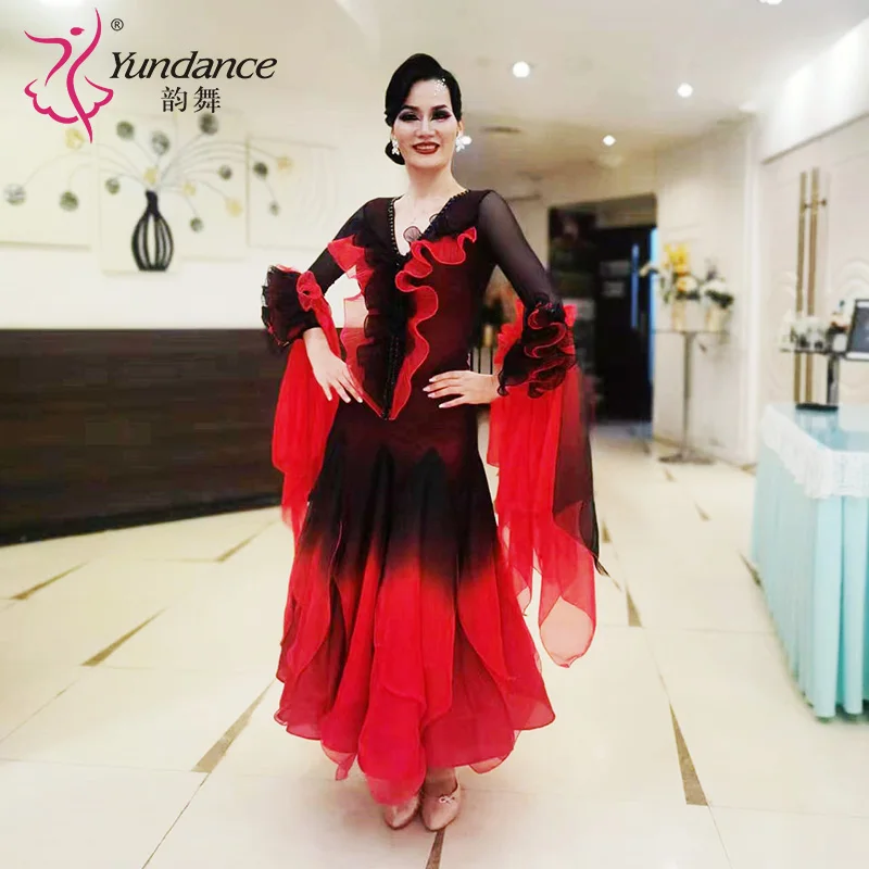 B-24108 Новое женское современное танцевальное платье со стразами разноцветное для