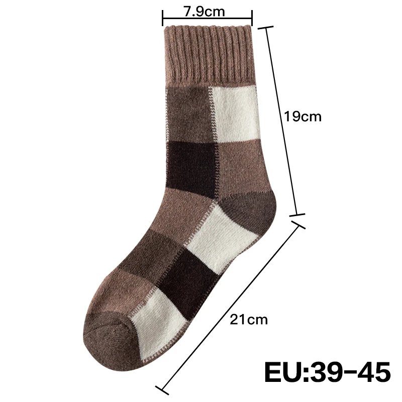 5Pairs/Lot Winter Thicken Wool Socks Men's High Quality Towel Keep Warm Sock Cotton Christmas Gift Socks For Male Thermal 38-45