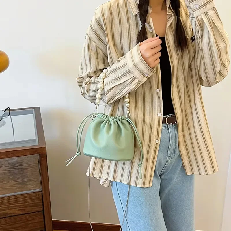 Ведро из искусственной кожи компактные милые сумки на плечо и через дизайнерские