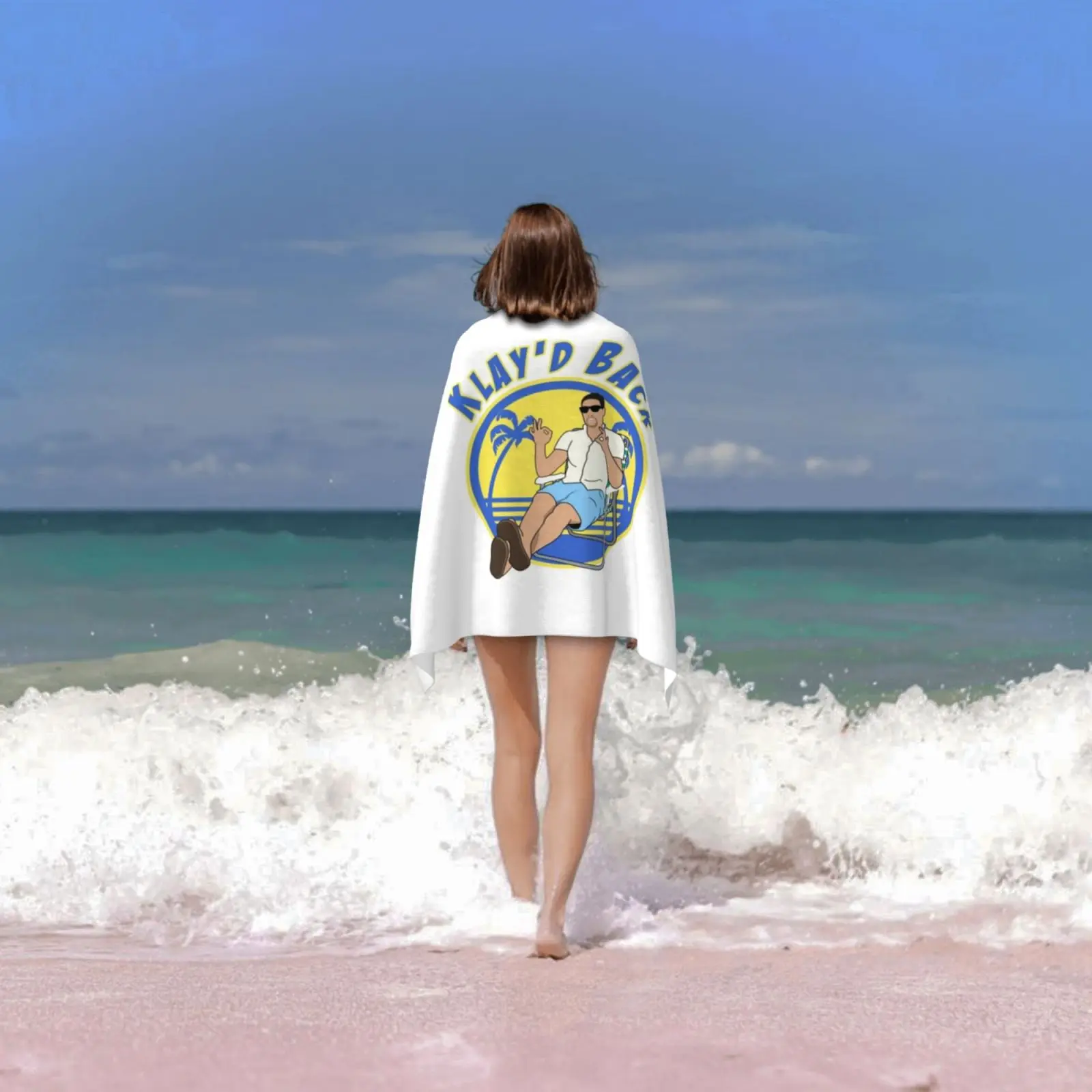 Кляйд Вернисаж Назад 2 Ванная Полотенце Пляжная Подушка Клэй Томпсон Слэм Чехол Баскетбольные Финалы К "на".