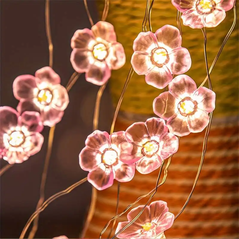 Гирлянда с вишневым цветком гирлянда на батарейках светильник для